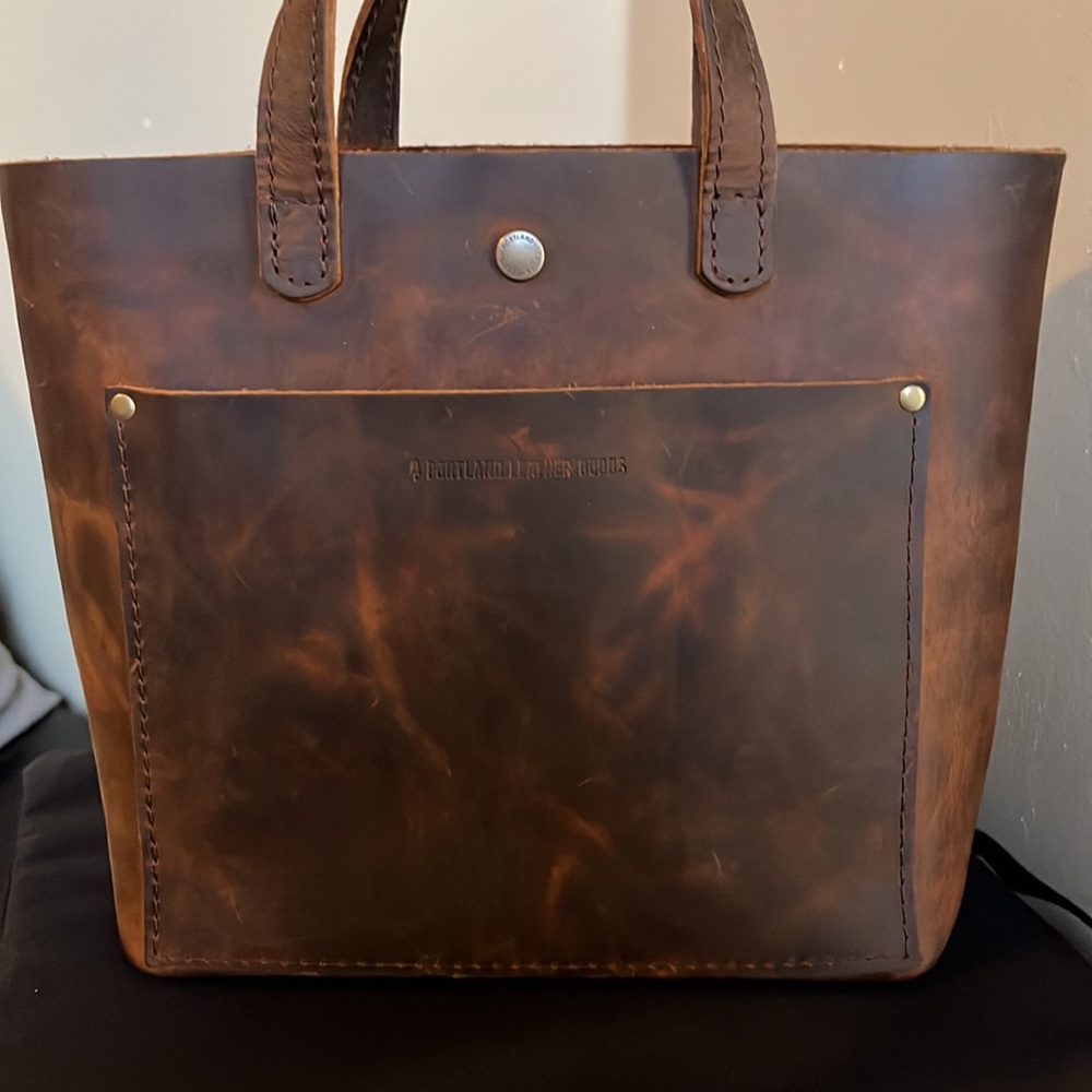 Portland Leather Goods Full Grain Leather Premium Mini Crossbody Tote